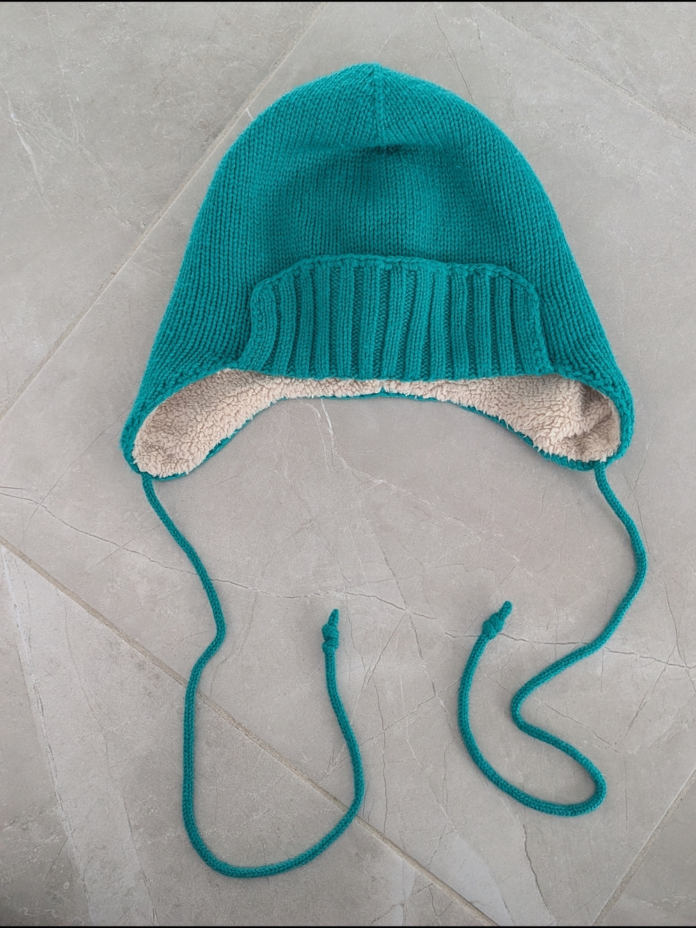 2/$25 J.Crew Women’s Teal Knit Hat with Ear Flaps – Sherpa Lined